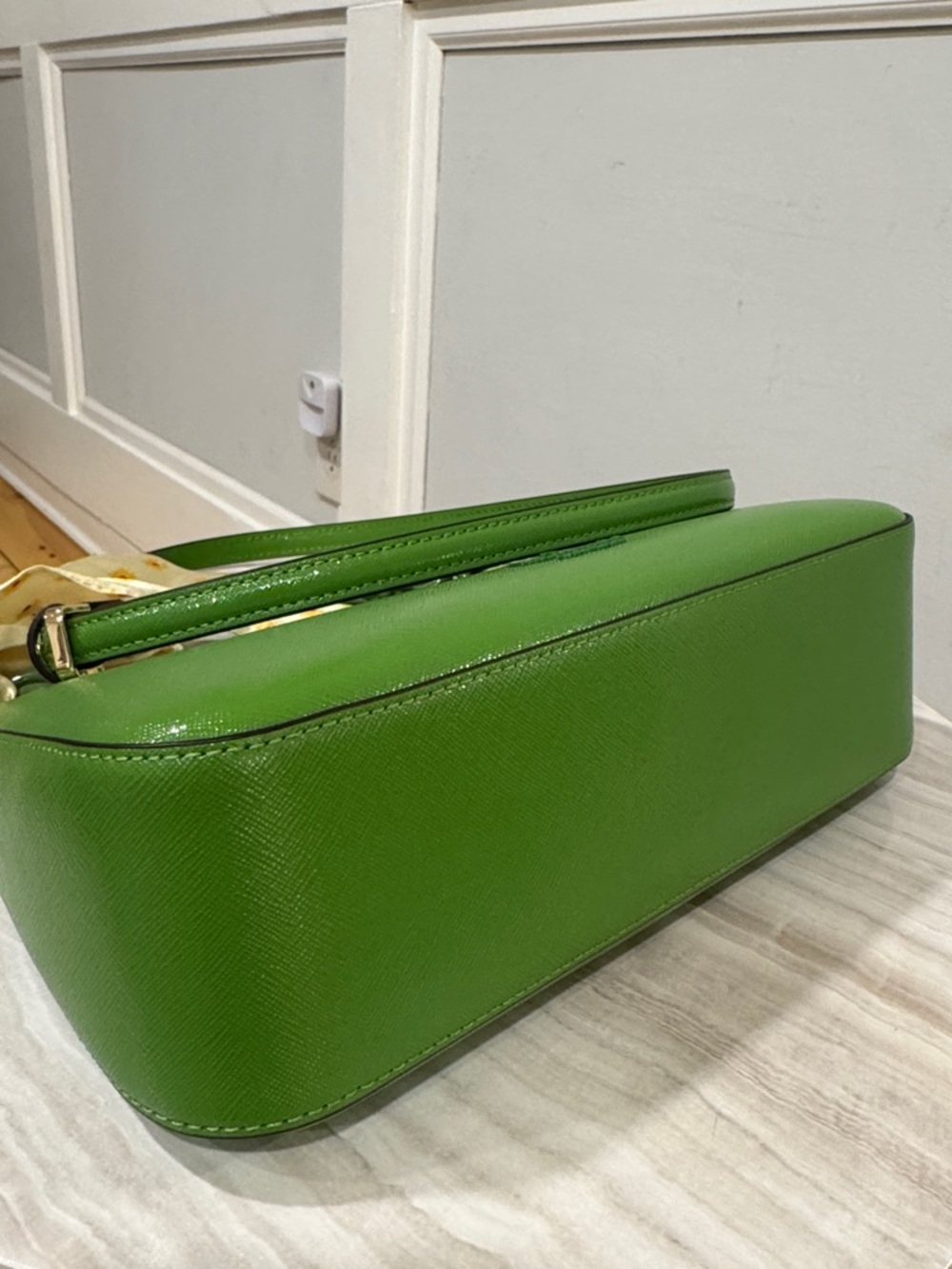 kate spade Madison Convertible Crossbody Green Leather Resin Chain Shoulder Bag - Picture 10 of 17